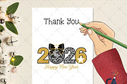 Happy New Year 2026 PNG, an Illustration by Creative Art (Thumbnail 3 of 6)