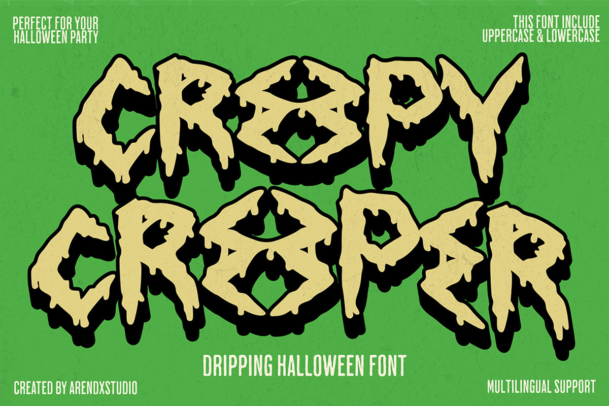 Creepy Creeper – Dripping Halloween, a Font by Arendxstudio (Photo 1 of 8)