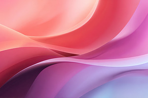 Colorful Vibrant abstract waves in soft pink, peach, and purple, an Abstract Photo by Ales Munt
