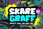 Skare Graff - Paint & Graffiti Font, a Sans Serif Font by QR Design Studio (Thumbnail 1 of 7)