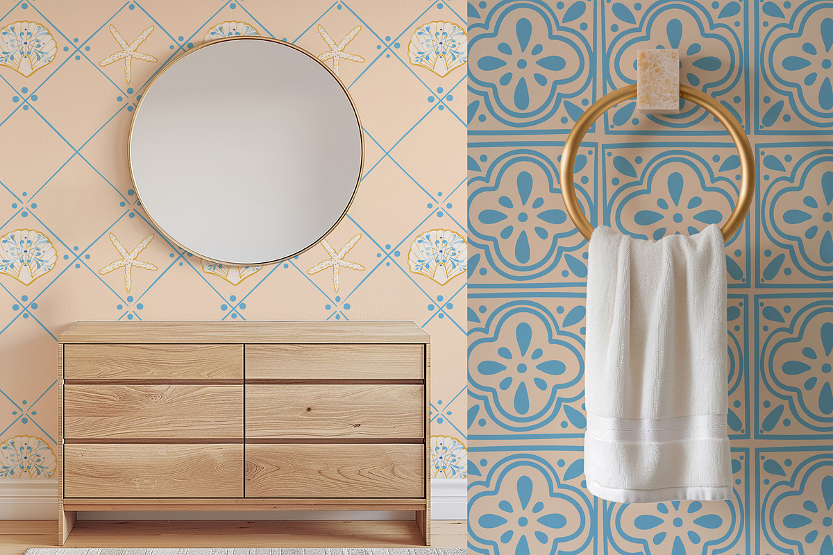 Azulejo Portuguese Shells, a Pattern Graphic by Carpet Tapete Pretzel (Photo 8 of 24)