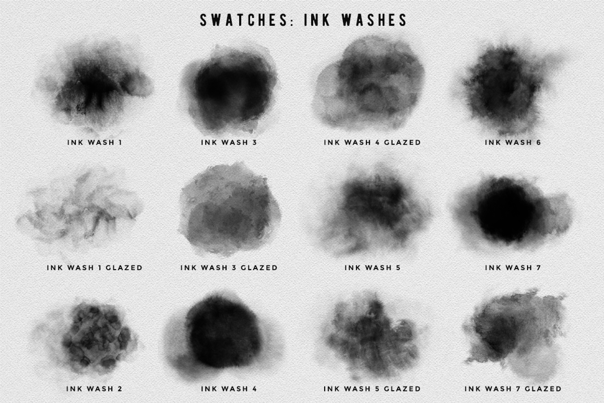 Procreate Ink brushes , set of 36 preview 8