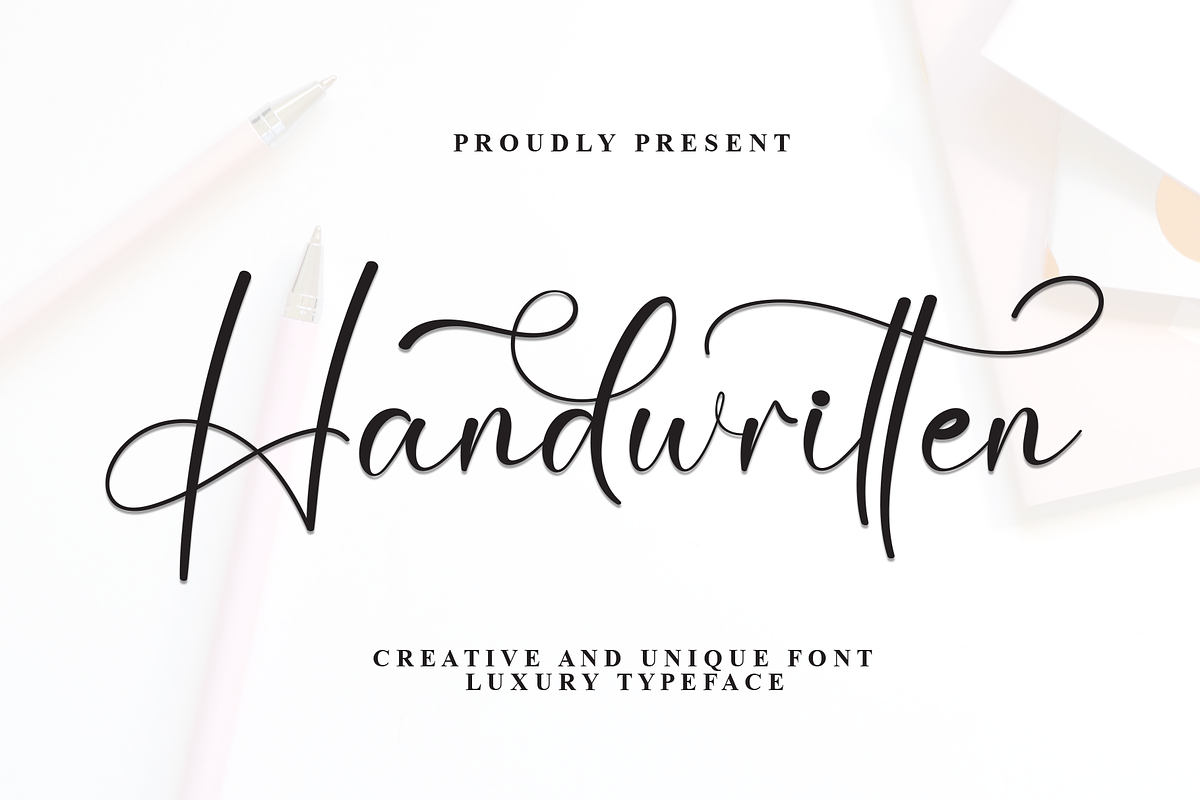 Handwritten | Script Font, a Handwritten Font by Scratchones (Photo 1 of 9)