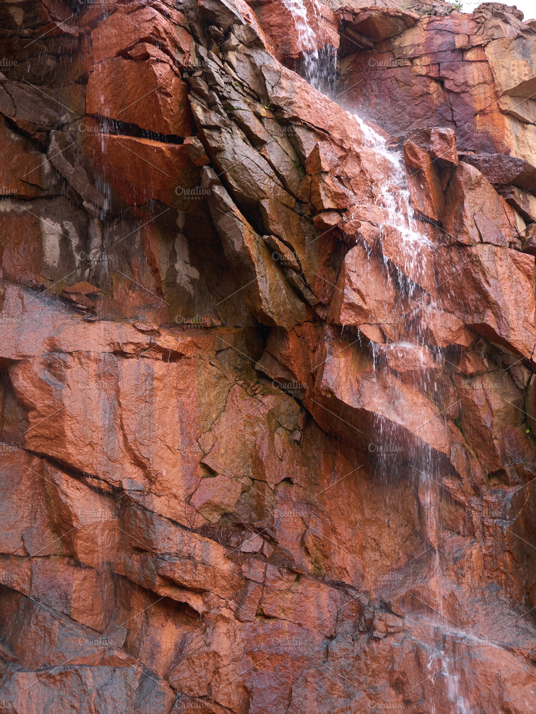 Rock Formation With A Waterfall, a Nature Photo by PopotLane
