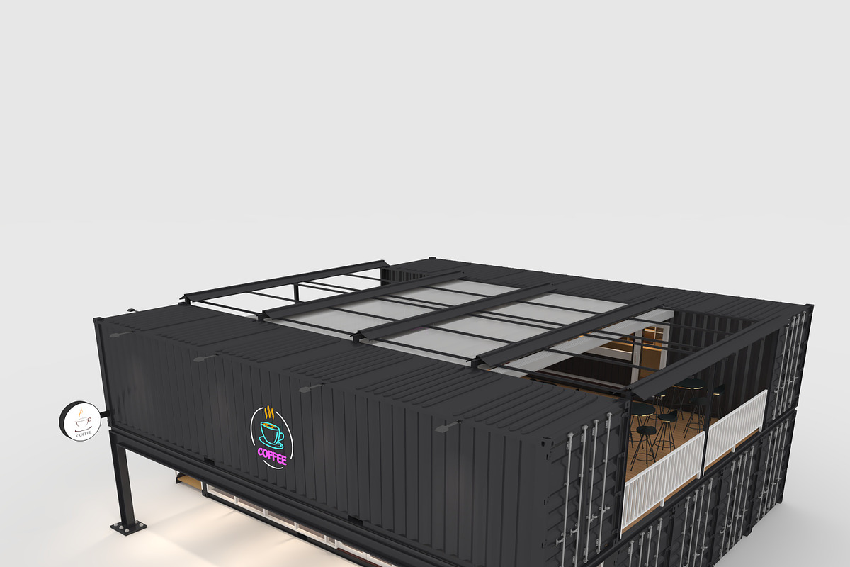 3D Model Container Cafe 14, an Architecture 3D Model by SR 3D Visual (Photo 4 of 19)