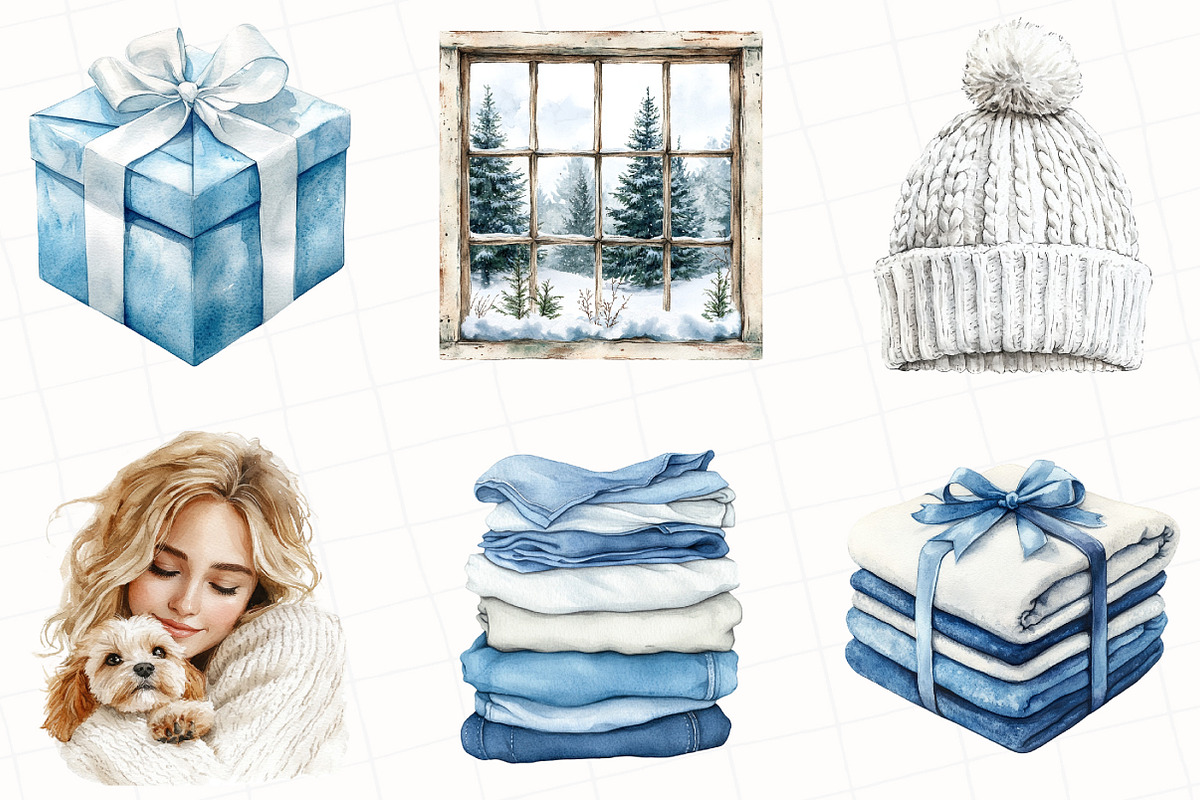 Frosty Christmas Clipart, an Illustration by OK Design (Photo 4 of 5)