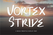Vortex Stride - Brush Painting, a Script Font by Indotype Foundry (Thumbnail 1 of 10)