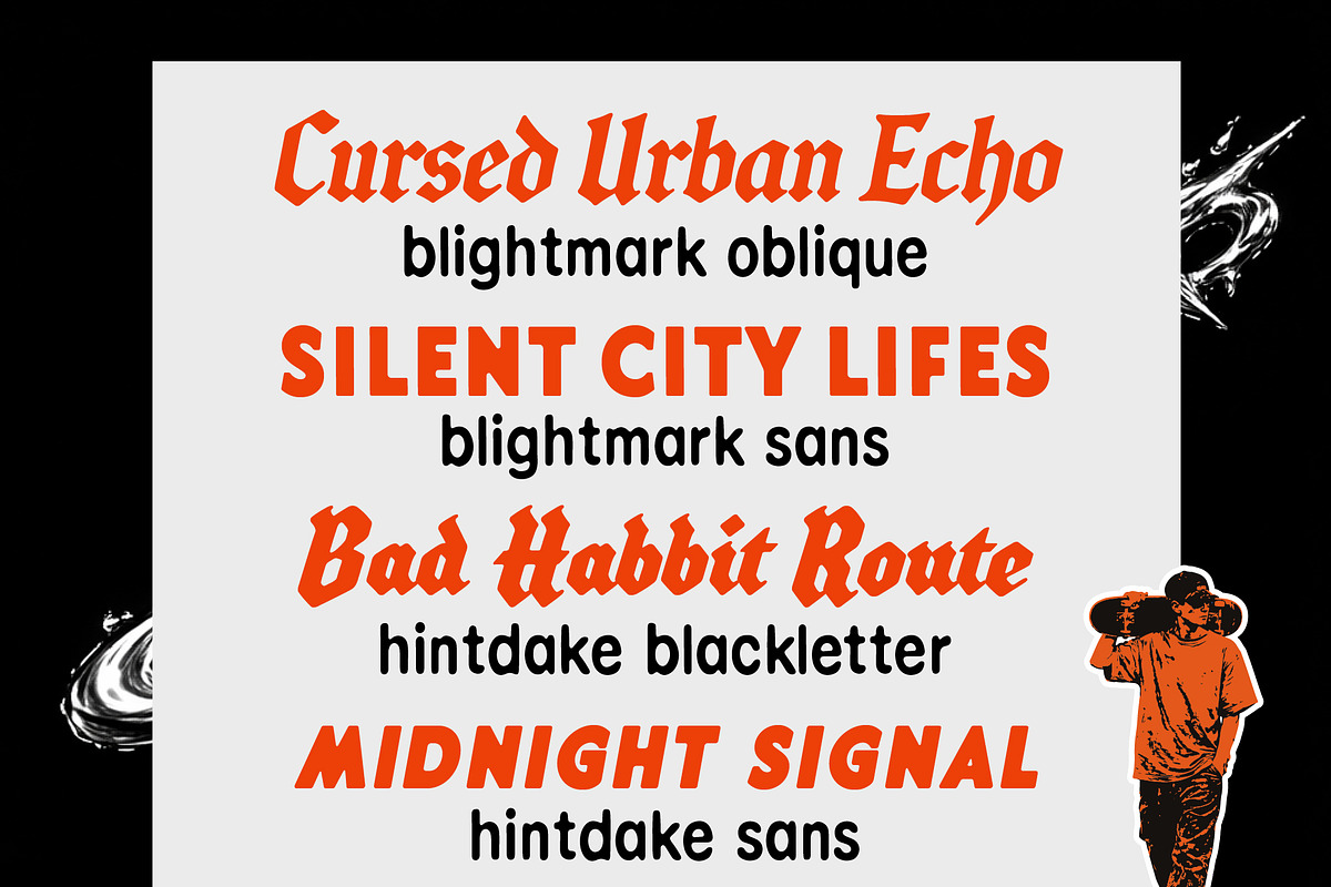 Authentic Streetwear - Font Bundle, a Blackletter Font by Edignwn Type (Photo 10 of 11)
