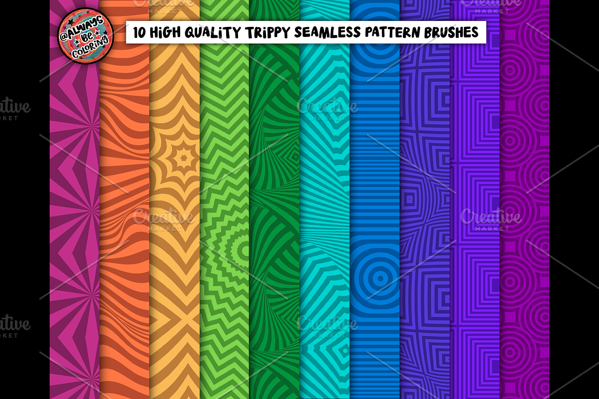 Procreate Trippy 3D Brush Set, a Brush Add-On by AlwaysBeColoring (Photo 13 of 15)