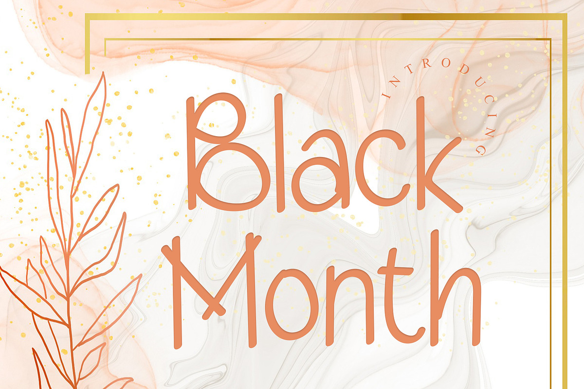 Black Month, a Sans Serif Font by Gia Letter (Photo 1 of 5)