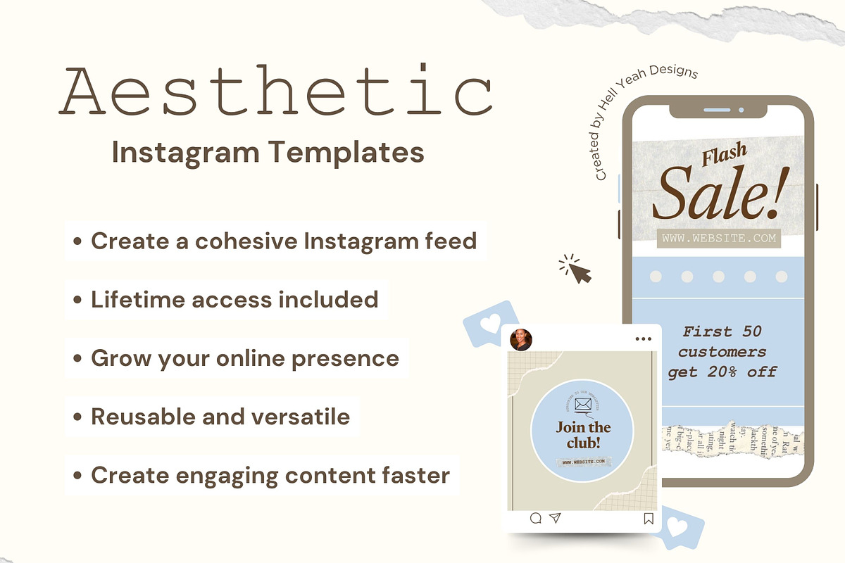 Nostalgic Branding Kit Canva, a Branding & Logo Template by Hell Yeah Designs (Photo 3 of 19)