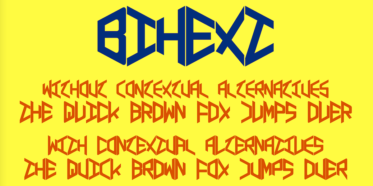 Bihext, a Font by Ingrimayne Type (Photo 4 of 5)