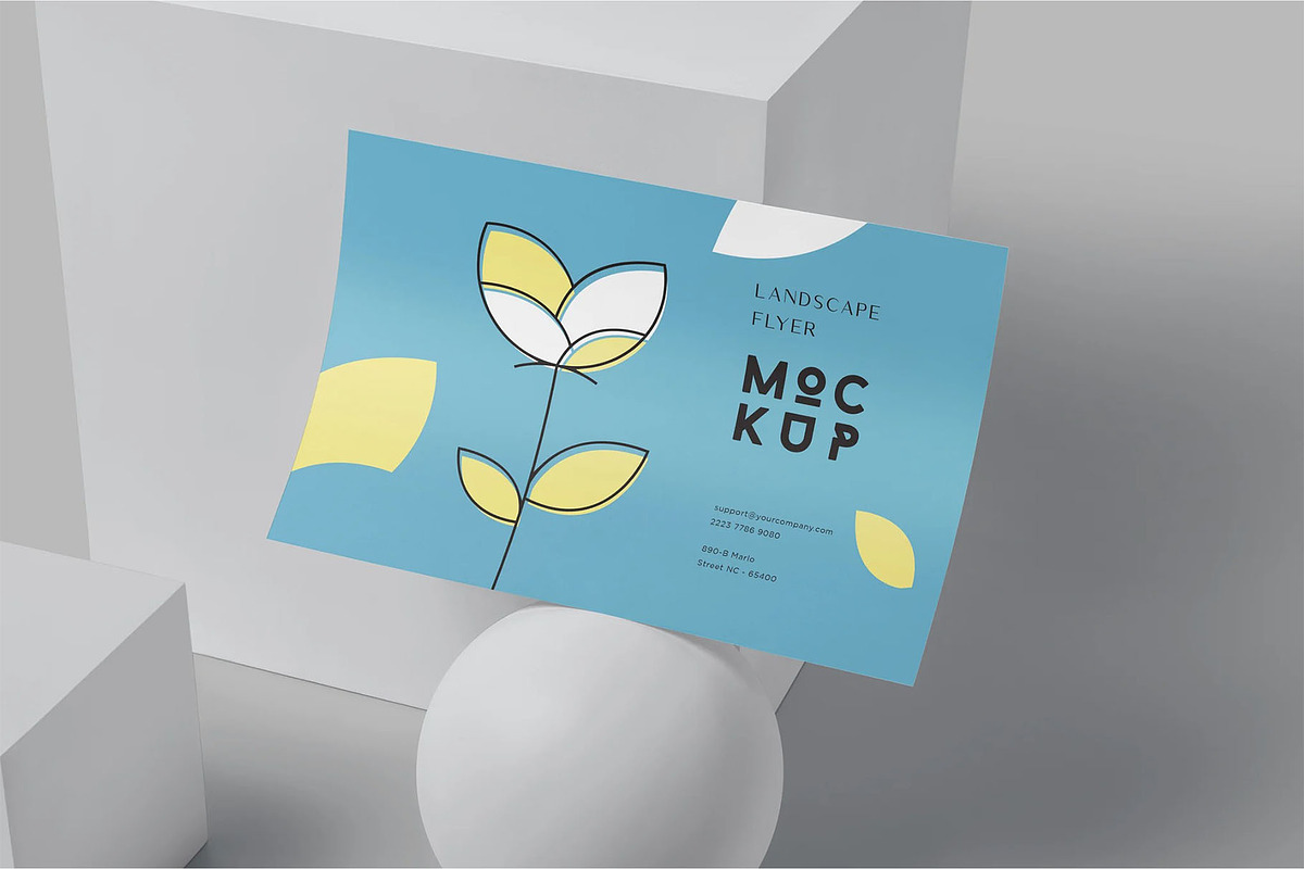 US Half Letter Size Brochure Mockups, an Advertising Mockup by megostudi0 (Photo 4 of 6)