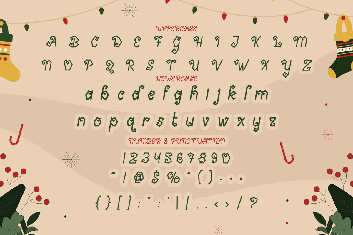 Snick Twirl - Christmas Font, a Font by PutraCetol Studio (Photo 5 of 5)