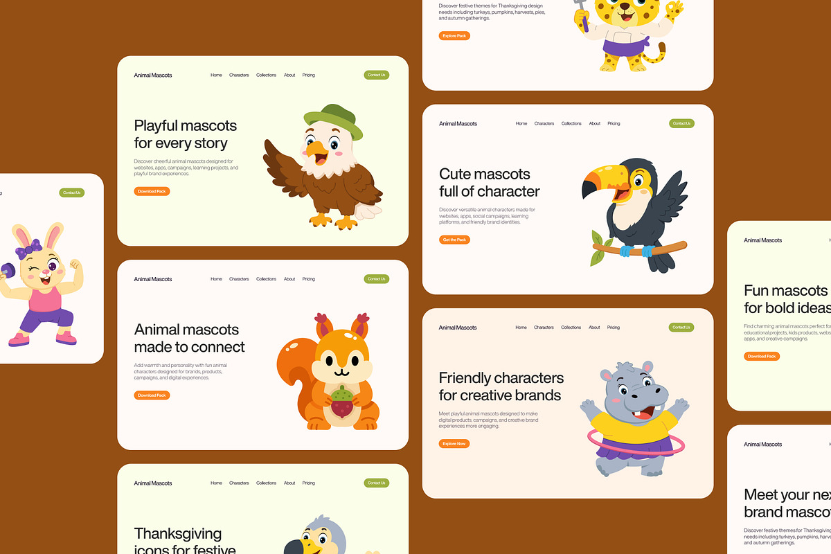 120 Animal Mascot Bundle, an Animal Illustration by Brickclay (Photo 5 of 12)
