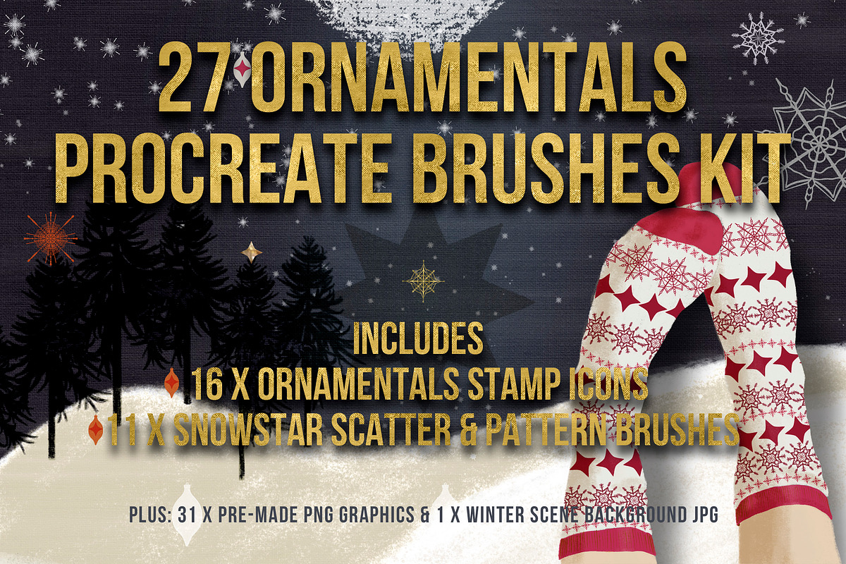 Ornamentals Procreate Brushes Kit, a Brush Add-On by White Lane Studio (Photo 1 of 8)