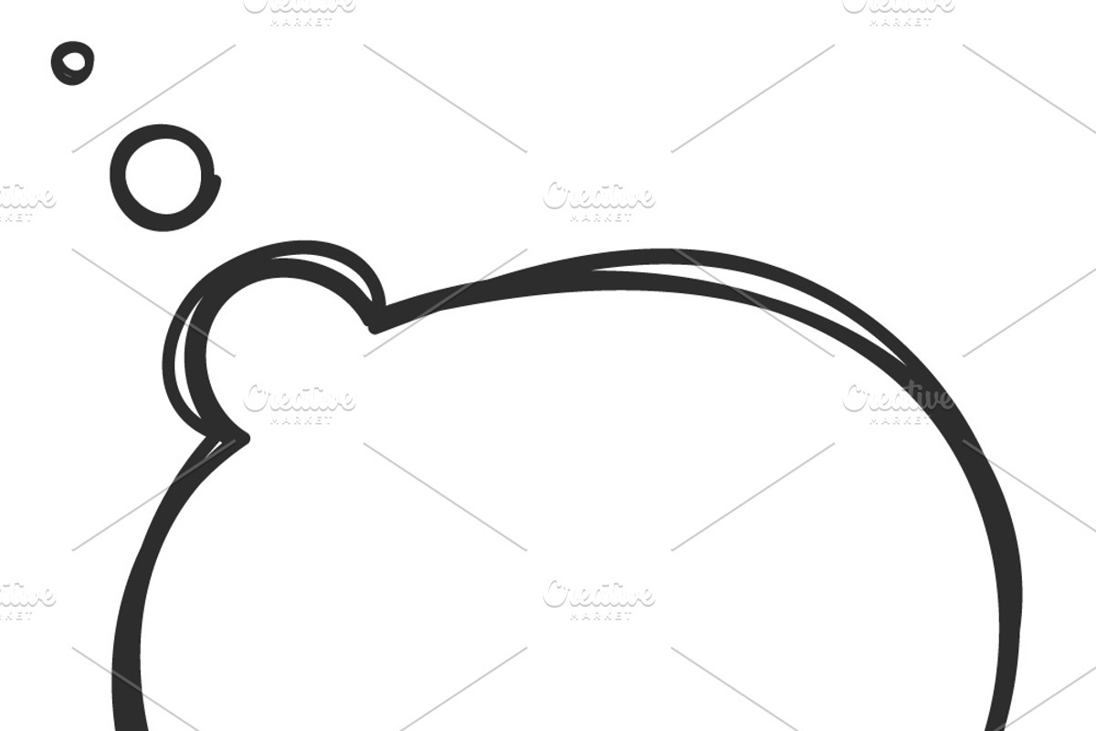Hand drawn round speech bubbles, an Object Graphic by MaryHat Shop (Photo 4 of 5)