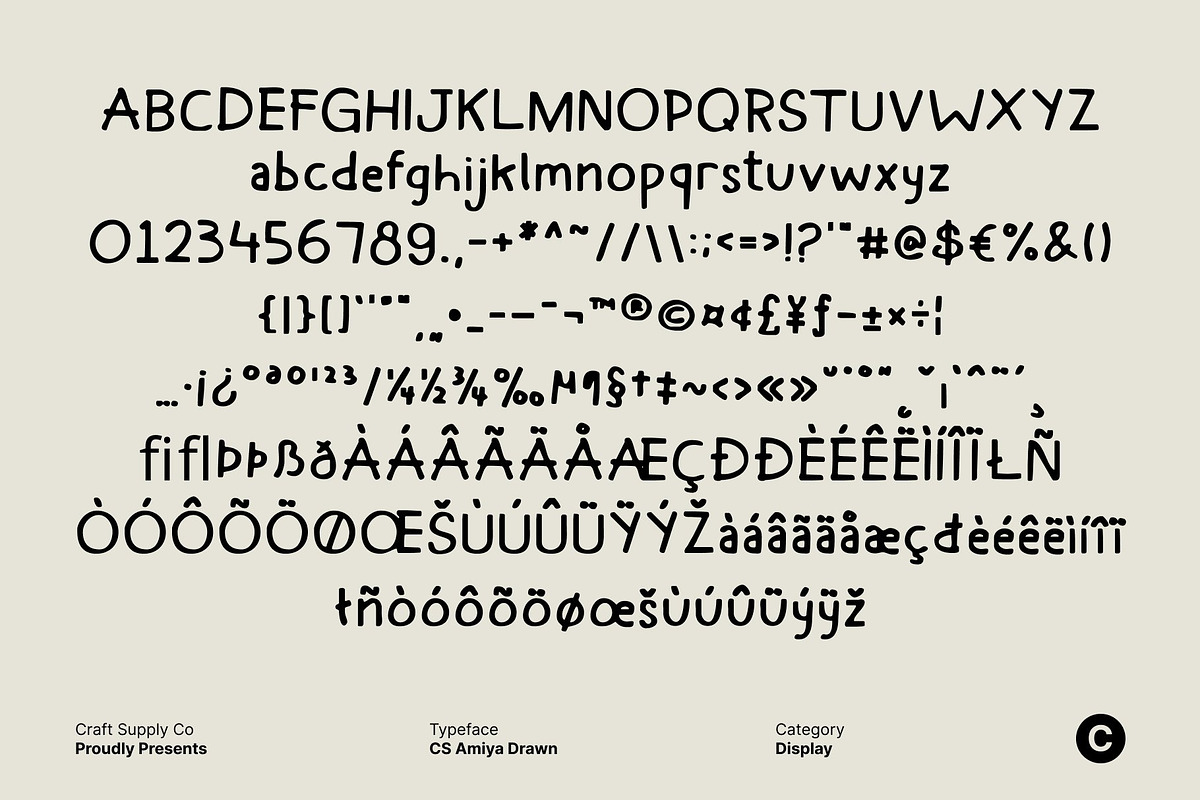 CS Amiya Drawn, a Handwritten Font by Craft Supply Co. (Photo 8 of 8)