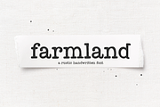 Farmland | Rustic Typewriter Font, a Serif Font by KA Designs (Thumbnail 1 of 11)