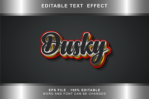 Dusky Text Effect Editable