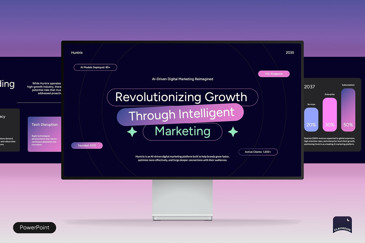 Digital Marketing Pitch Deck, a Presentation Template by Claymoon Lab (Photo 1 of 7)