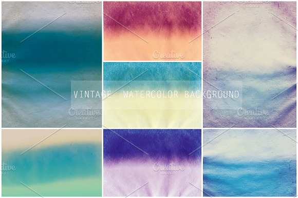Vintage watercolor background preview 6