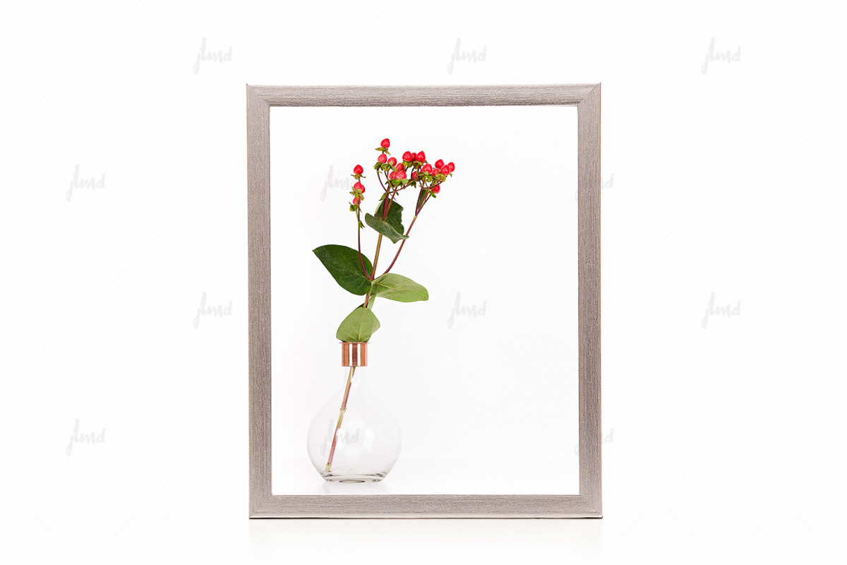 Silver 8x10 frame isolated mockup, a Print Template by JustLikeMyDesktop (Photo 1 of 3)
