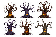 Set of spooky twisted tree monsters, an Object Illustration by ZinetroN (Thumbnail 1 of 3)