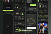 Fitness Health Tracker Mobile App UI, an UI Kit Template by SLAB! Design (Thumbnail 3 of 4)