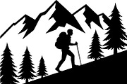 Hiking Silhouette Bundle, an Illustration by balal (Thumbnail 16 of 20)