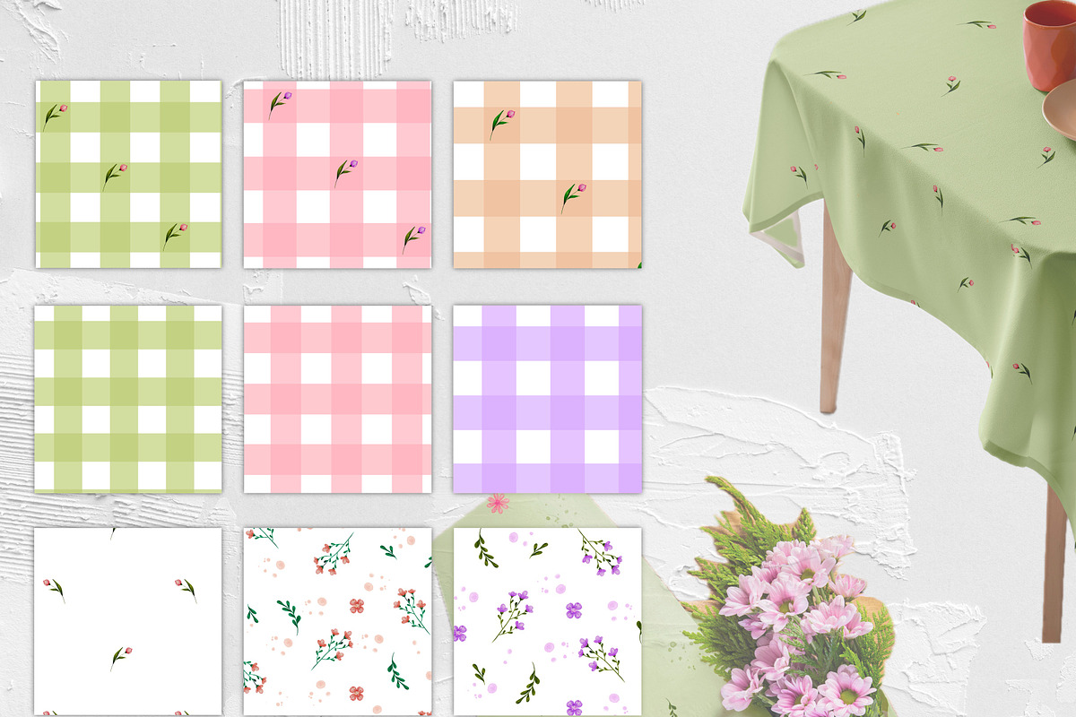 Pastel Floral & Spring Digital Paper, a Pattern Graphic by ZabolotnaArt (Photo 7 of 8)