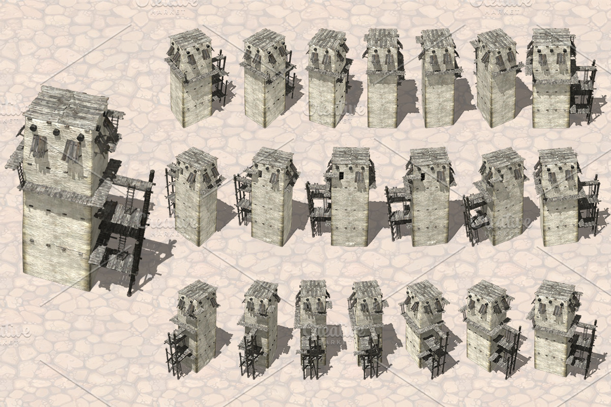 Isometric Ancient City Pack, an Object Graphic by Beatheart Creative Studio (Photo 6 of 77)