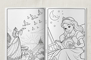 Magical Princess Coloring Book Vol30, a Person Illustration by ikarifq shop (Thumbnail 3 of 7)