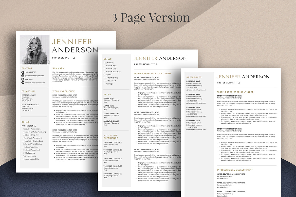 Resume Template | CV + Cover Letter, a Resume Template by Klamp Studio (Photo 4 of 9)