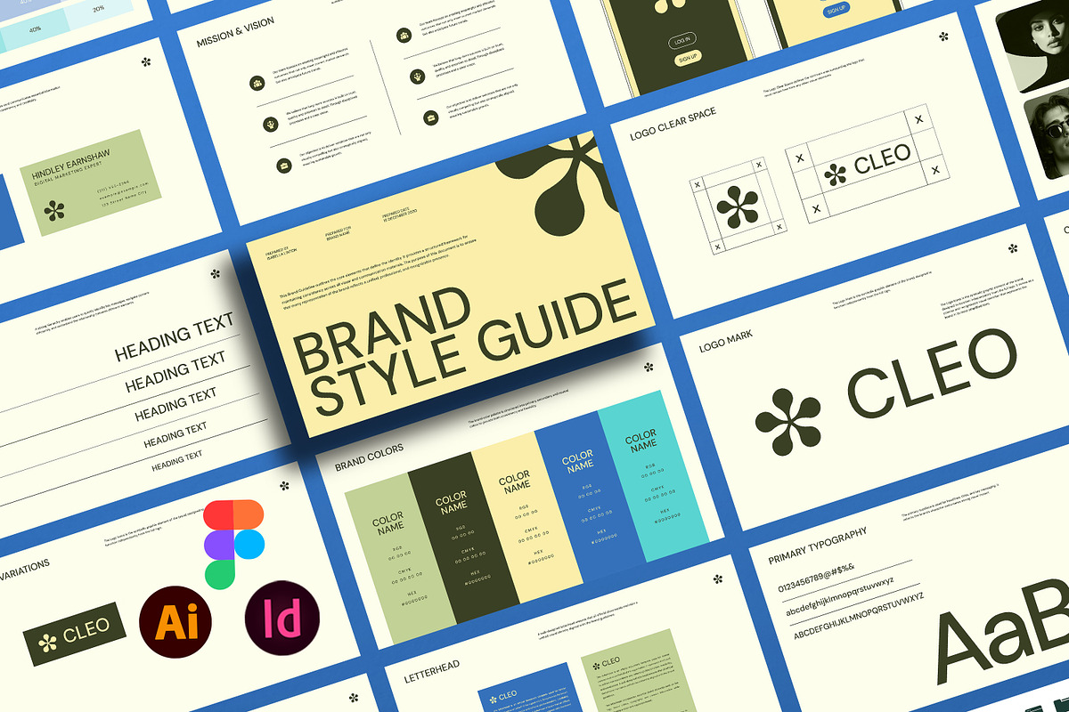 CLEO | Brand Guidelines Presentation, a Presentation Template by Artisan Vibes (Photo 1 of 11)