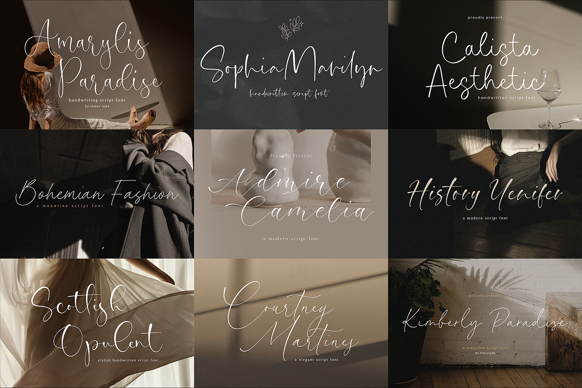 Elegant Script Font Bundle, a Script Font by Timurtype (Photo 5 of 10)