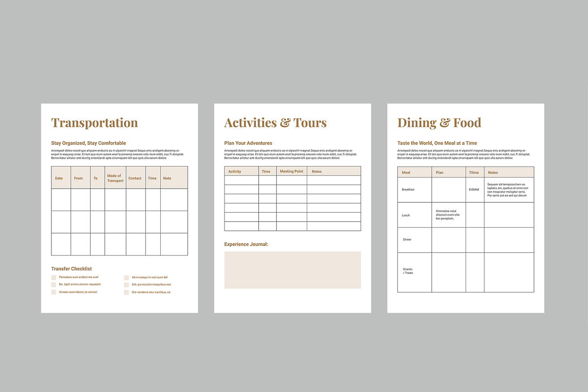 Travel Agents Planner Ebook, an UI Kit Template by MightyDesign (Photo 5 of 10)