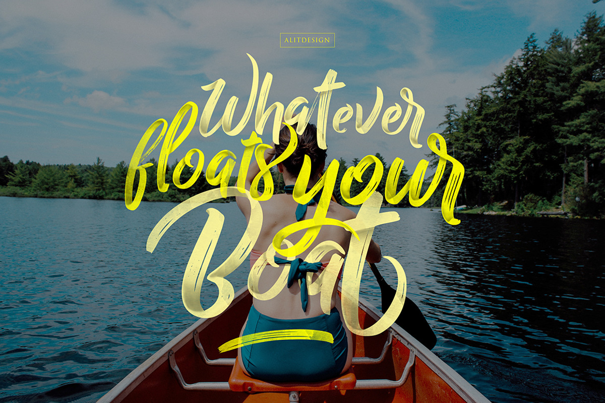 Billy Ohio Typeface, a Script Font by alit design (Photo 4 of 15)