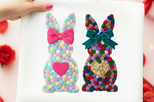 Faux Yarn Easter Png Easter Bunny Pn, an Illustration by designcity5