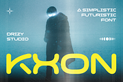 Kxon - Simplistic Futuristic Font, a Sans Serif Font by Drizy (Thumbnail 1 of 9)