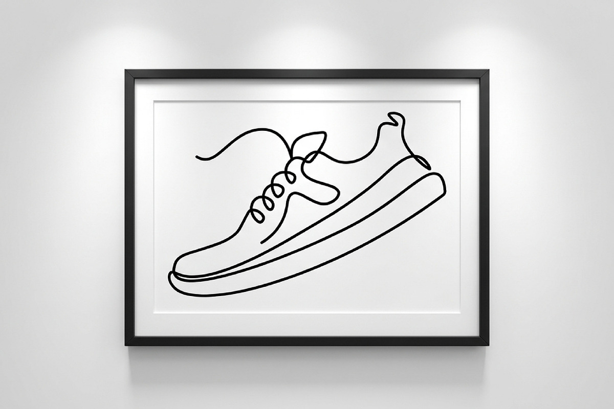 Sneaker Line Art Logo Concept, an Object Illustration by Saba Vector (Photo 3 of 3)