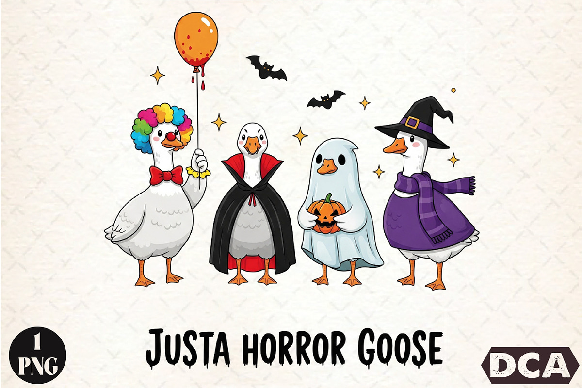 Funny Halloween Just a Horror Goose, an Illustration by DreamCafeArt (Photo 1 of 7)