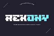 Rekony - Font, a Sans Serif Font by artchiles_design (Thumbnail 1 of 5)