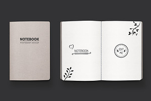 Stitched Notebook Mockup