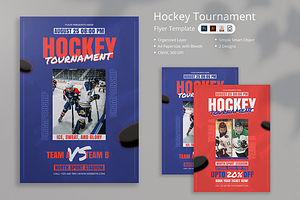 Yelaso - Hockey Tournament Flyer, a Flyer Template by Attype