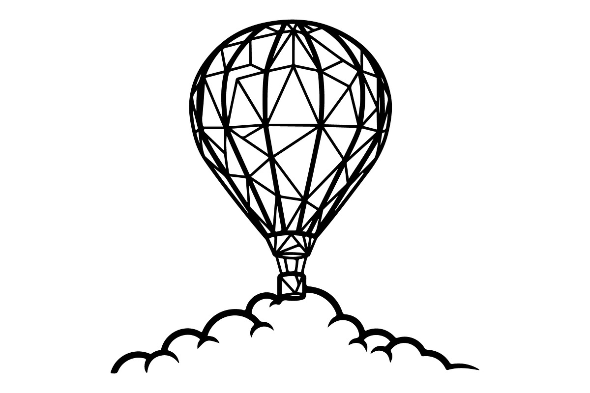 Hot Air Balloon Silhouette Bundle, an Object Illustration by Gaye Art (Photo 28 of 31)