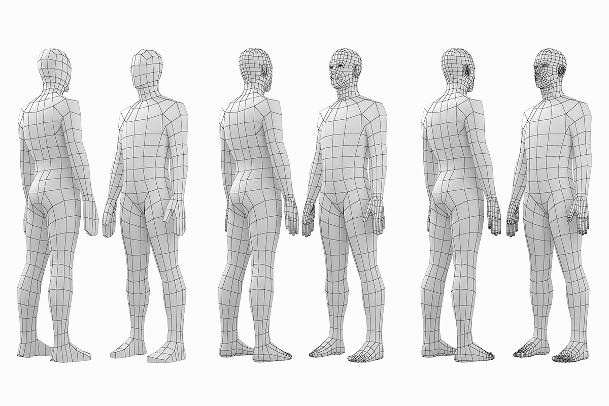 Female and Male Base Mesh BUNDLE, a Characters & Person 3D Model by VK Studio (Photo 5 of 7)