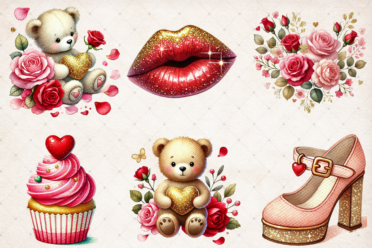 Girly Glitter Coquette Valentine PNG, an Illustration by SinaCreation (Photo 5 of 5)