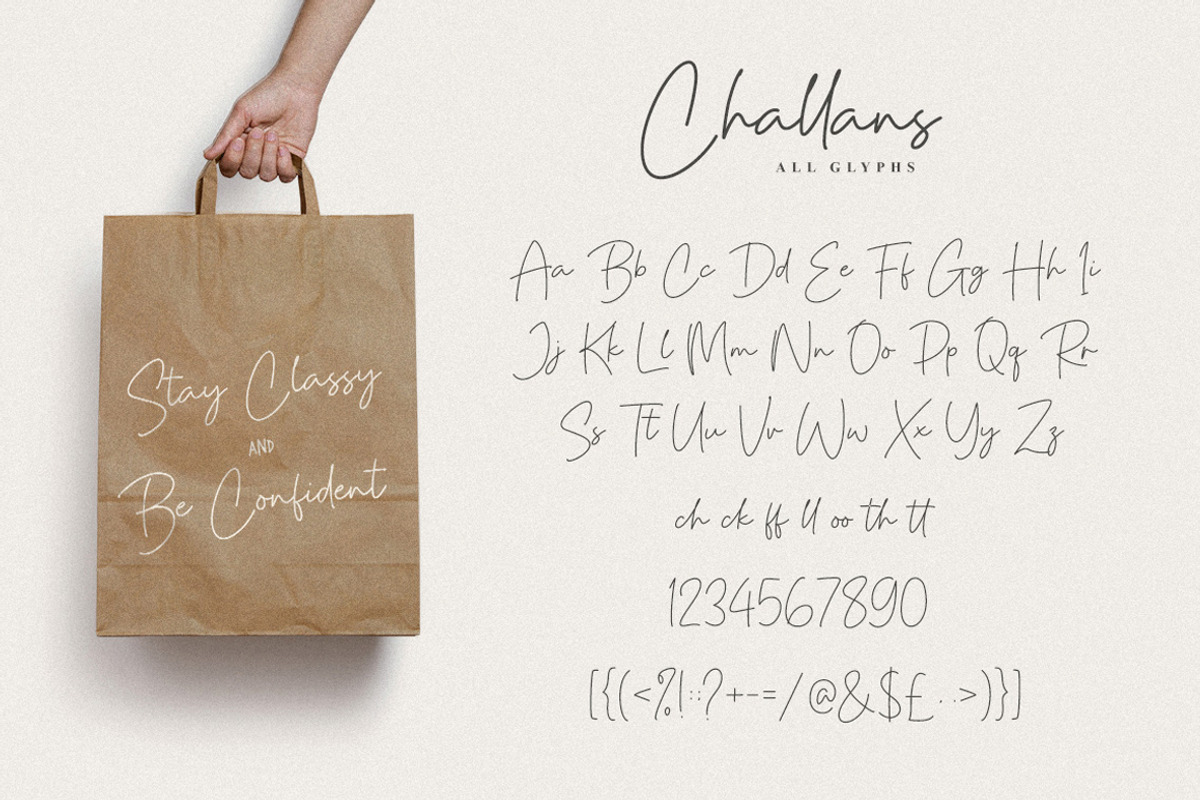 Challans | Stylish Handwritten Font, a Handwritten Font by Heinzel Std (Photo 13 of 16)