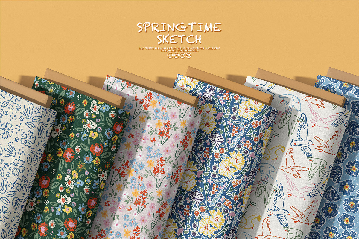 Springtime Sketches, a Pattern Graphic by MSNTY STUDIOX (Photo 3 of 27)